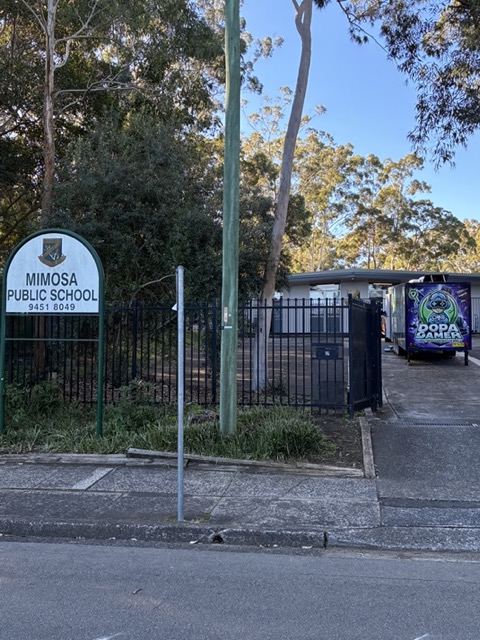 Gaming bus parked safely inside school premises